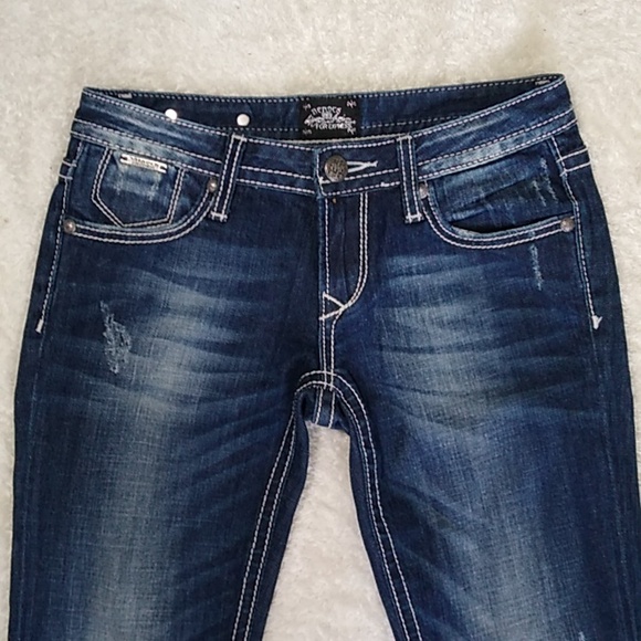 Bedrock for Express Jeans size 0 Boot Distressed - Picture 3 of 16